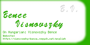 bence visnovszky business card